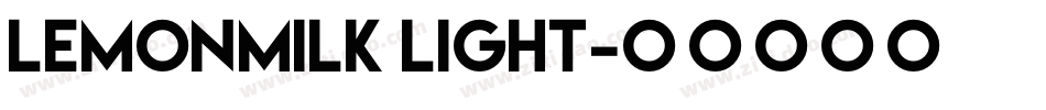 LEMONMILK Light字体转换